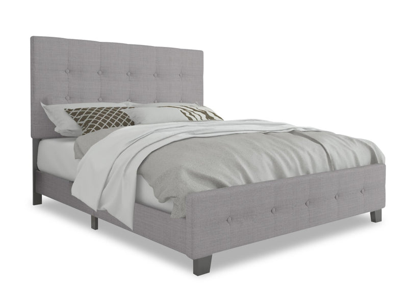 Page Queen Bed - Grey - Contemporary style Bed in Grey Medium Density Fibreboard (MDF)