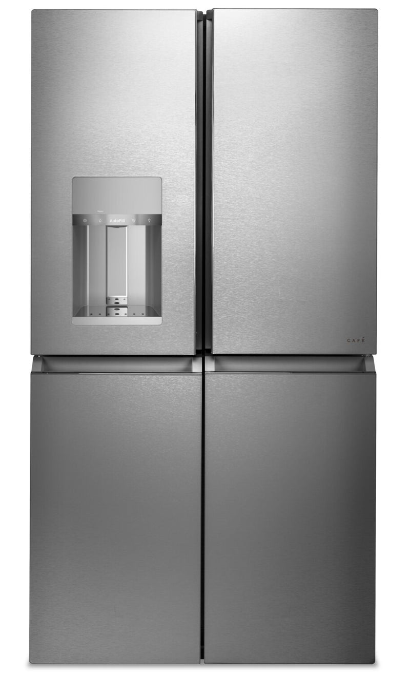 Café 27.4 Cu. Ft. Quad-Door Smart Refrigerator - CQE28DM5NS5 - Refrigerator in Platinum Glass 
