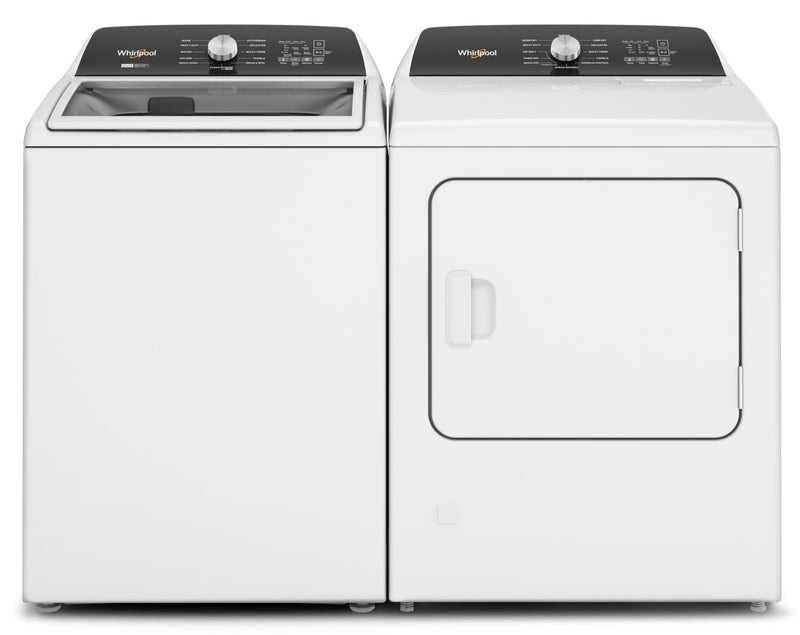 Whirlpool 5.4 - 5.5 Cu. Ft. Top-Load Washer and 7 Cu. Ft. Gas Dryer with Steam