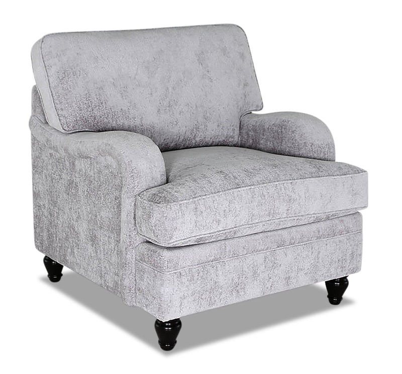Greycliff Chenille Chair - Platinum