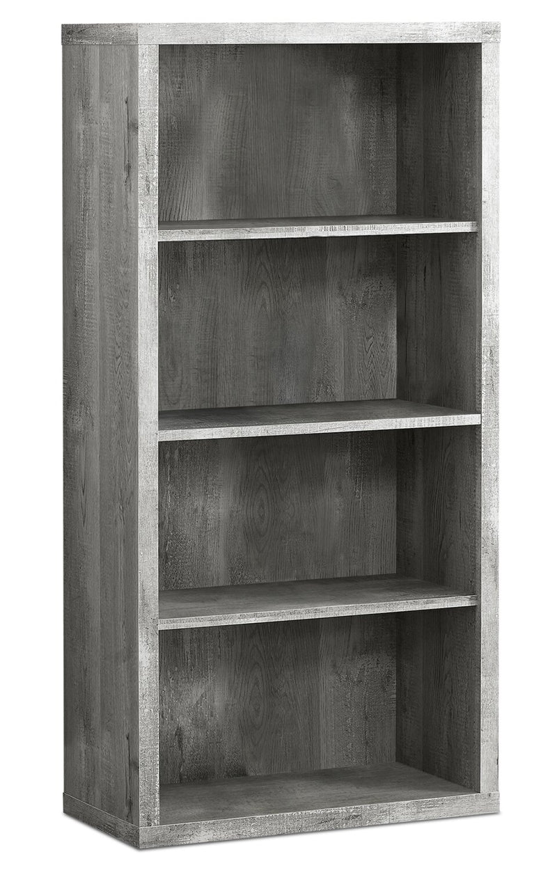 Derby 4-Shelf Bookcase - Grey