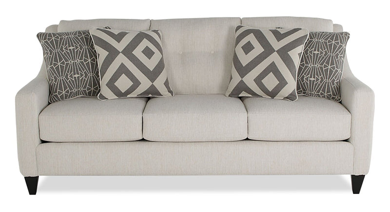 Tuva Linen-Look Fabric Sofa - Zeus Pearl