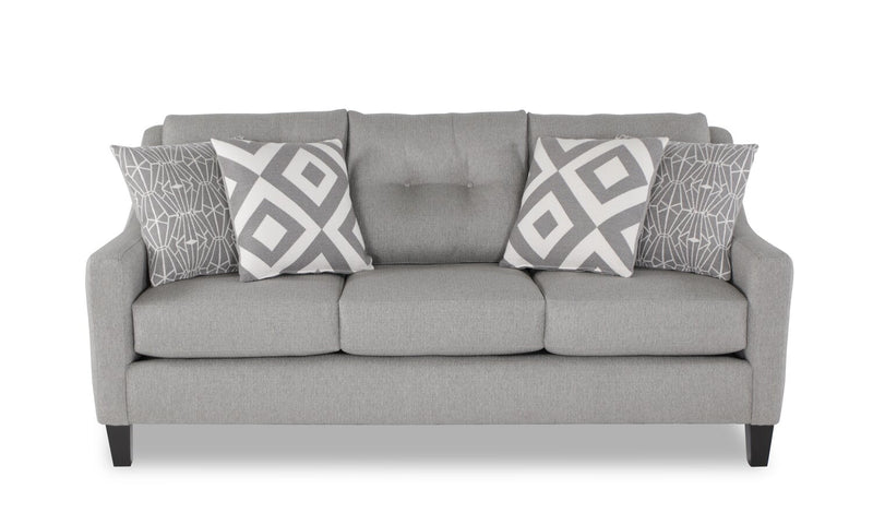 Tuva Linen-Look Fabric Sofa - Zeus Grey