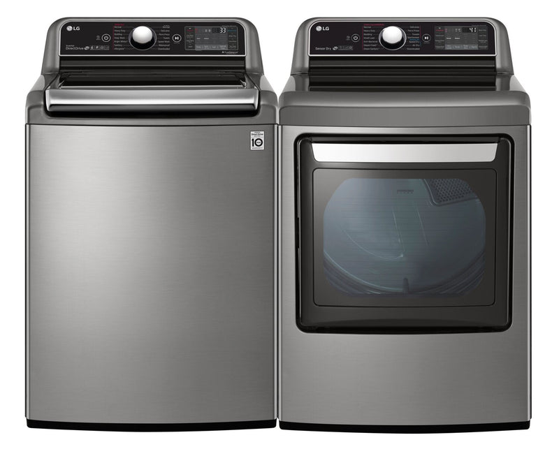 LG 5.8 Cu. Ft. Top-Load Washer and 7.3 Cu. Ft. Electric Dryer - WT7800HV/DLEX790V