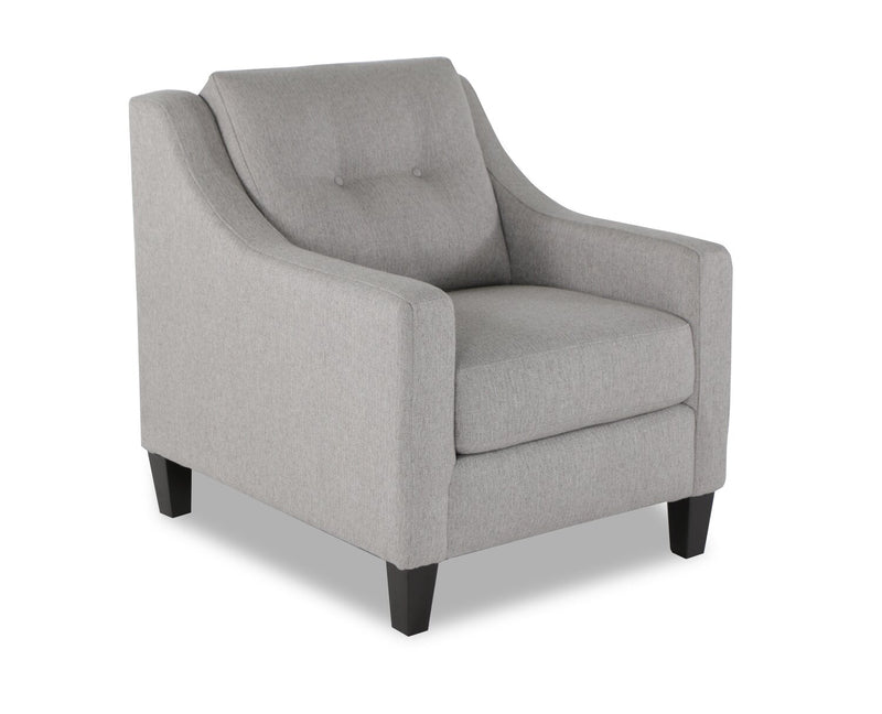 Tuva Linen-Look Fabric Chair - Zeus Grey
