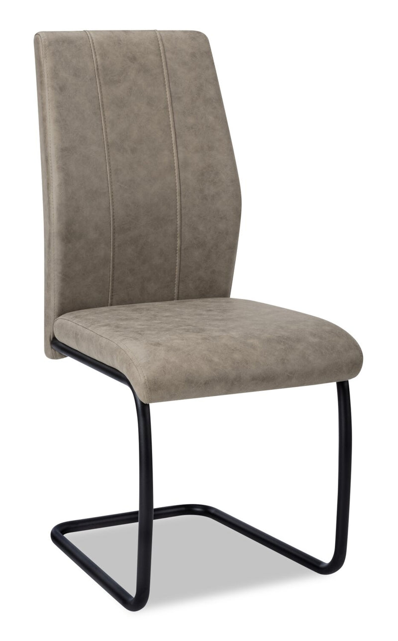 Heath Dining Chair - Contemporary style Dining Chair in Taupe Metal