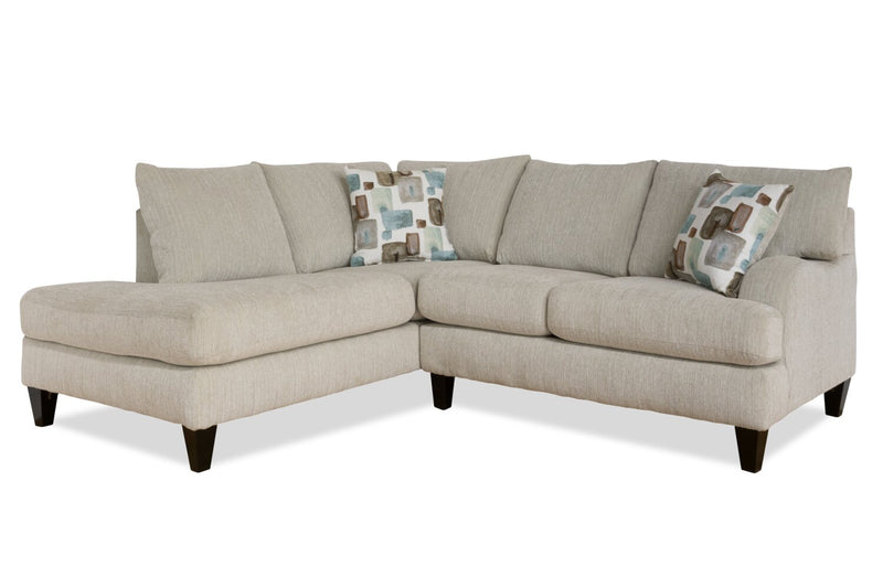 Abby 2-Piece Chenille Left-Facing Sectional - Linen