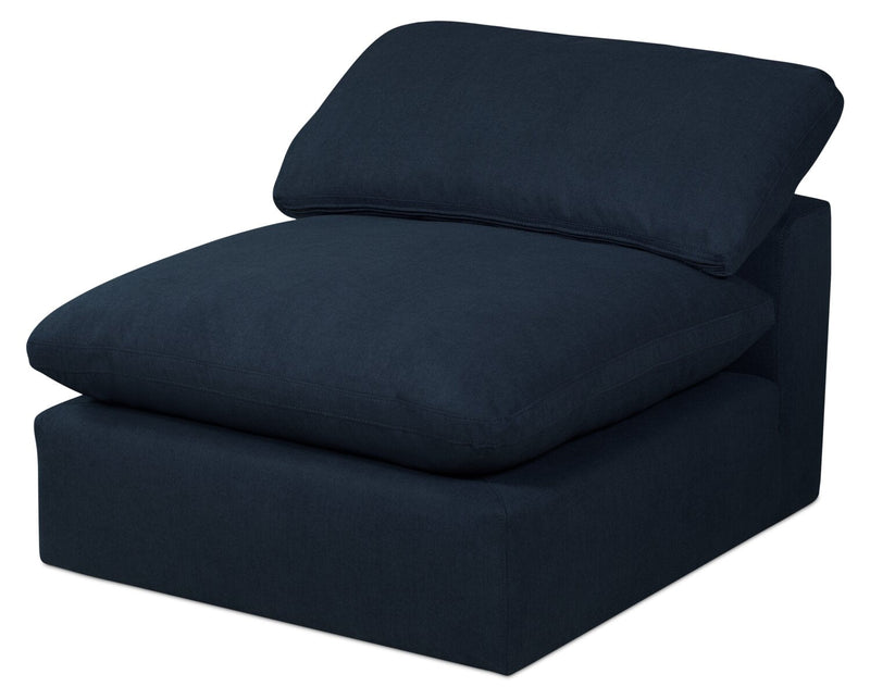 Dalyn Linen-Look Fabric Modular Corner Chair - Navy