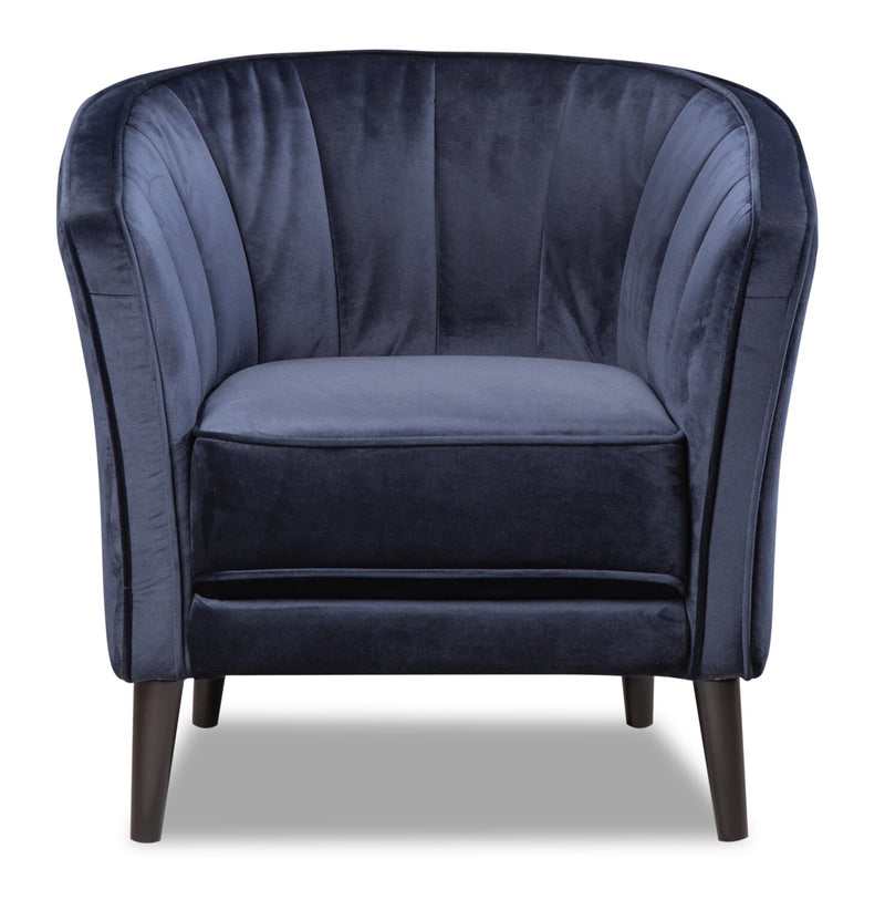 Mocon Velvet Accent Chair - Blue