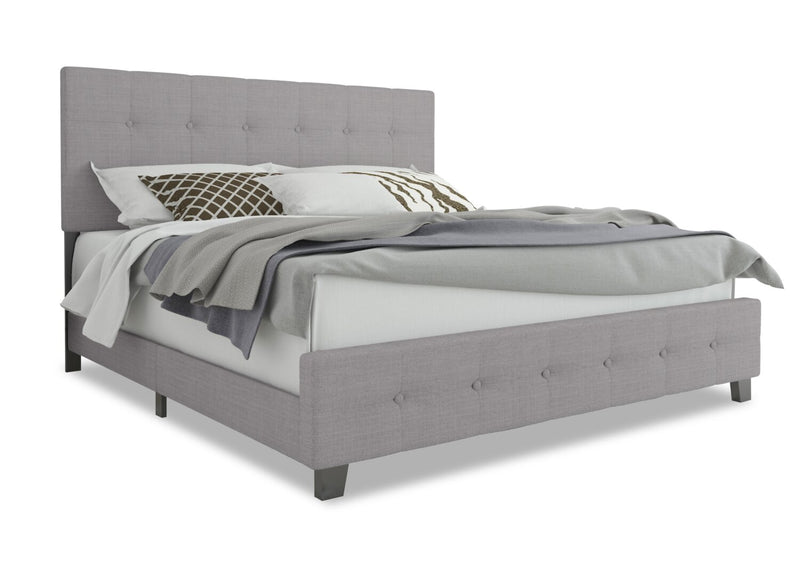 Page King Bed - Grey - Contemporary style Bed in Grey Medium Density Fibreboard (MDF)