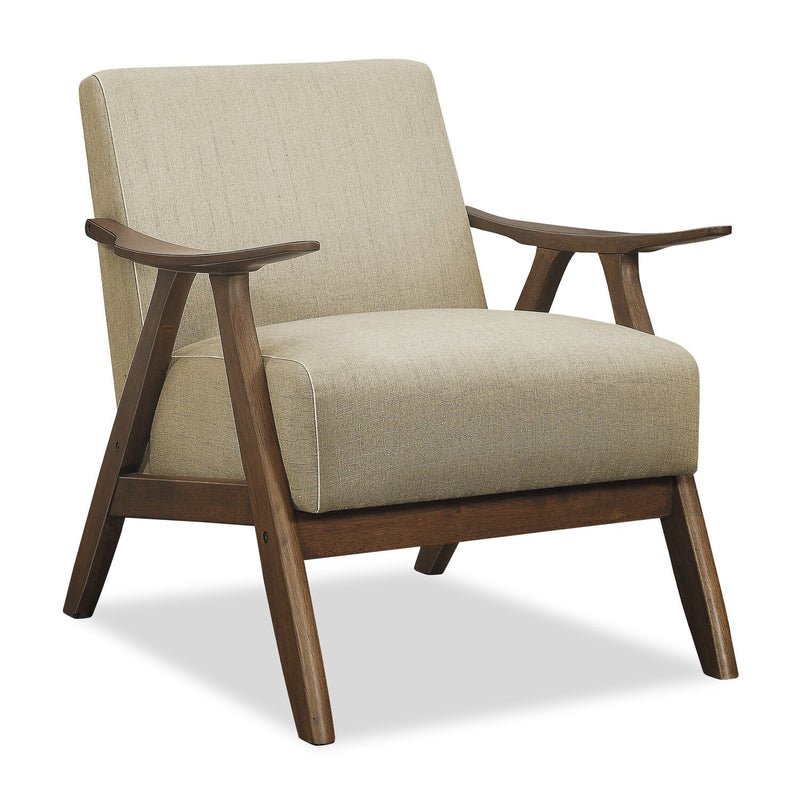 Kentucky Linen-Look Fabric Accent Chair - Taupe