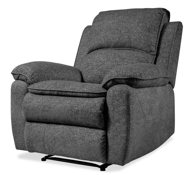 Ariss Chenille Recliner - Grey