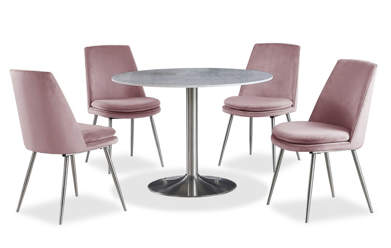 Milbank 5-Piece Dining Set - Pink