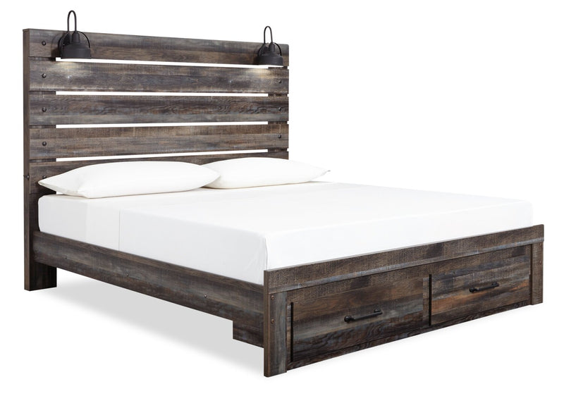 Naylon King Storage Bed - Brown