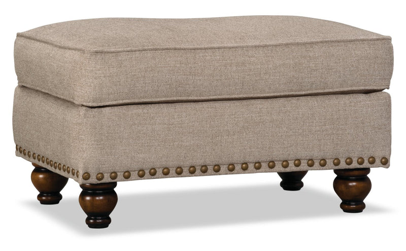 Norden Chenille Ottoman - Beige