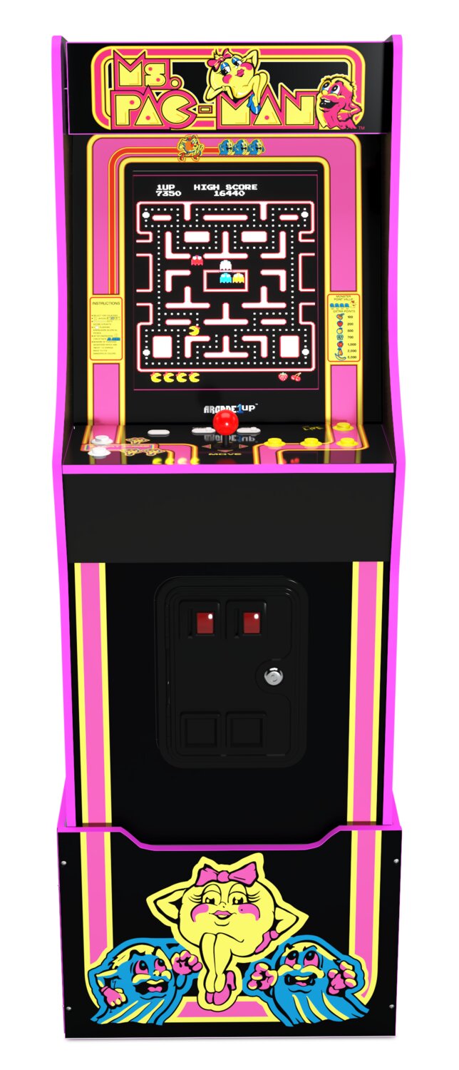 Arcade1Up Bandai Namco Legacy Ms. PAC-MAN™ Edition Arcade Cabinet with Riser