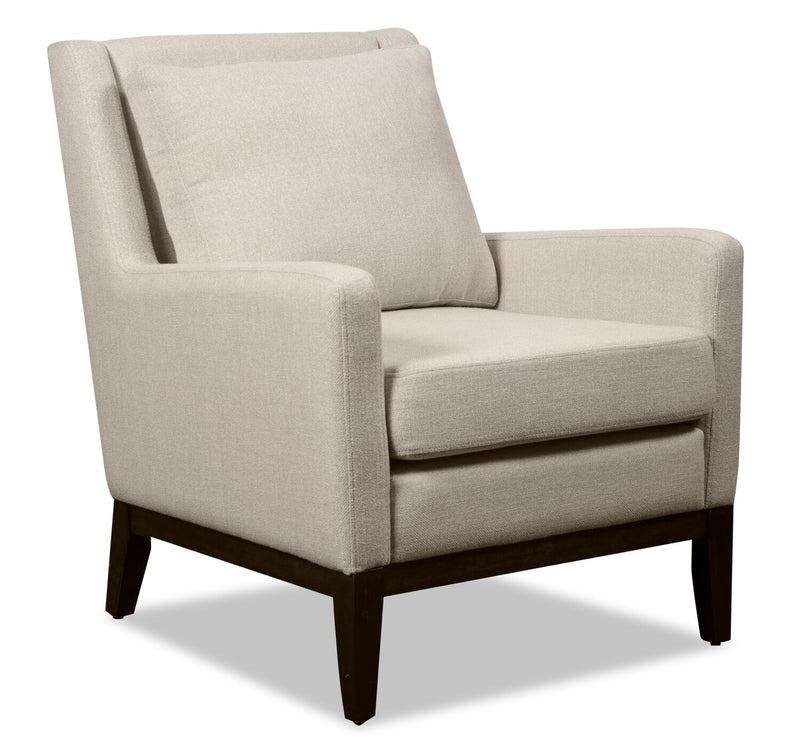 Soa Linen-Look Fabric Accent Chair - Beige