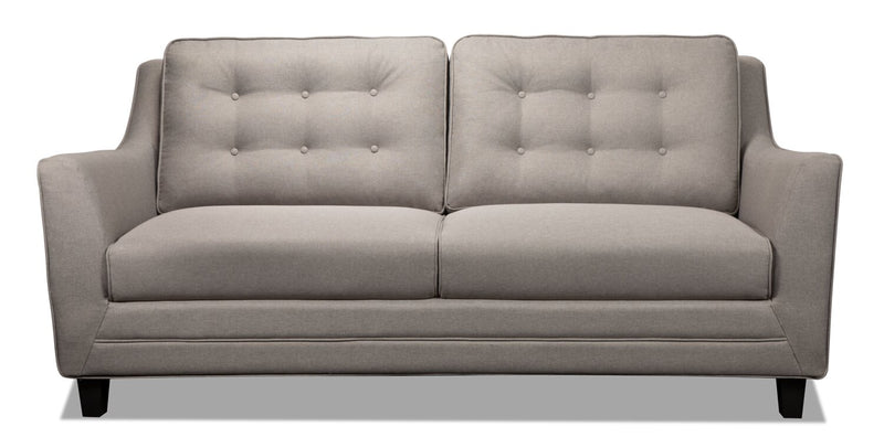 Merrigan Linen-Look Fabric Sofa - Taupe