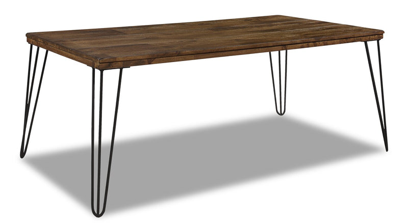 Woodland Coffee Table - Industrial, Rustic, Traditional style Coffee Table in Oak Metal, Asian Hardwood