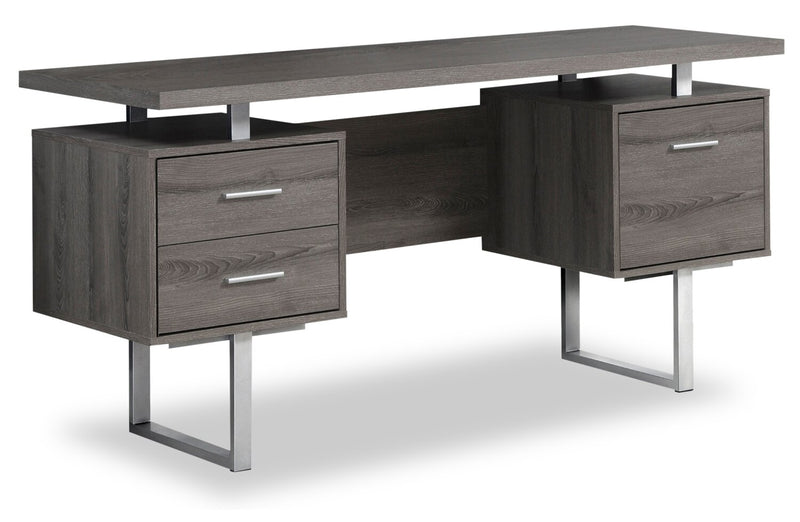 Elley Reversible Desk - Dark Grey