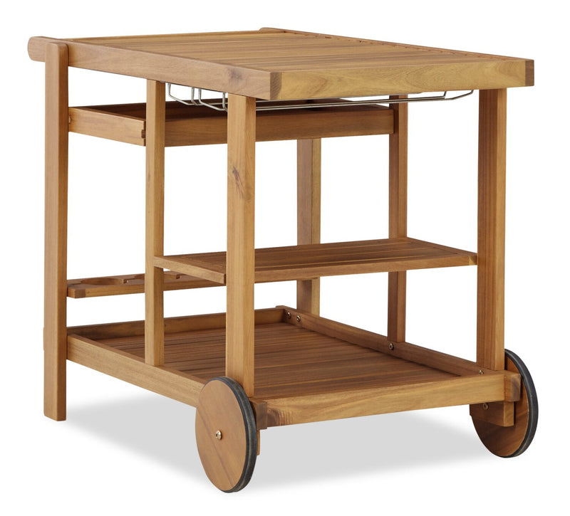 Victoria Patio Bar Cart - Honey