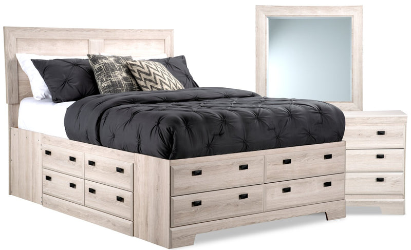 Appleton 5-Piece Full Storage Bedroom Set - White