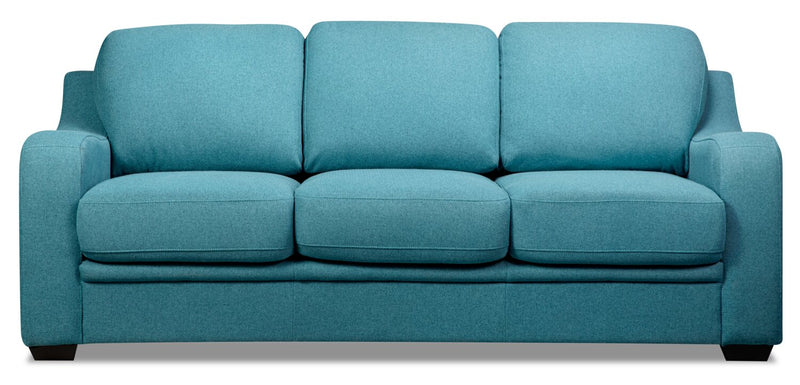 Laverne Linen-Look Fabric Sofa - Blue