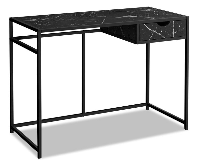 Vergas Desk - Black Marble-Look