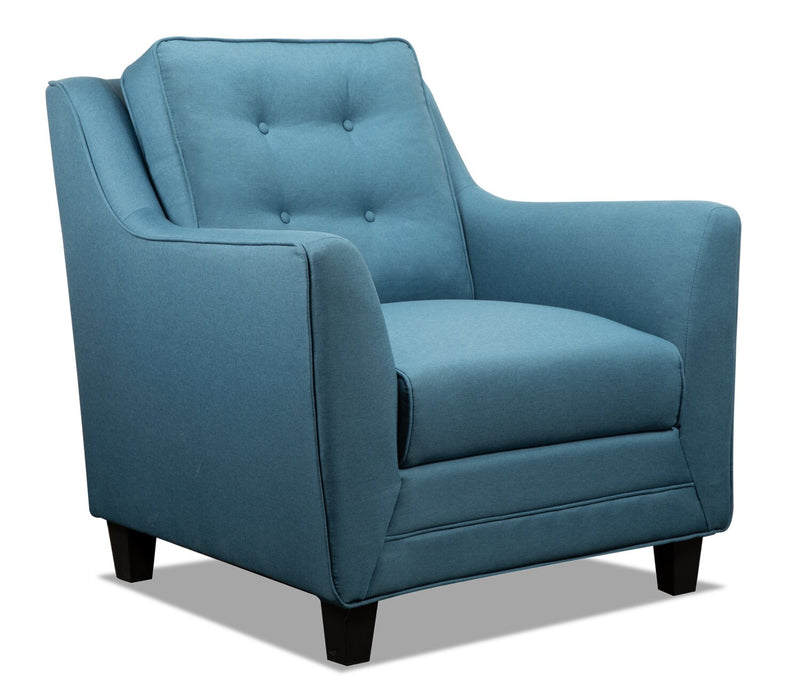 Merrigan Linen-Look Fabric Chair - Blue