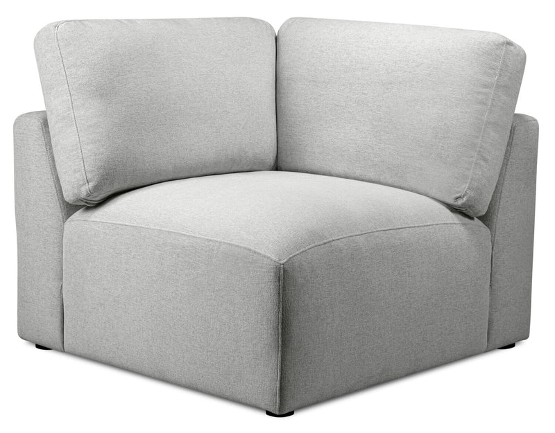 Bassett Chenille Corner Chair - Light Grey