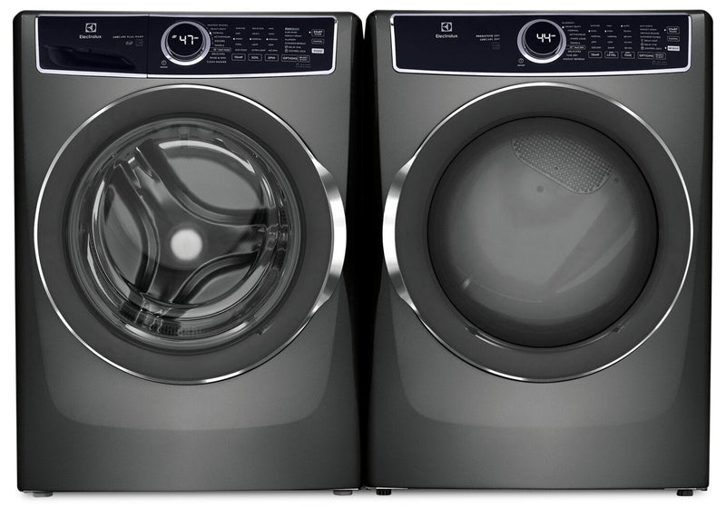 Electrolux 5.2 Cu. Ft. Front-Load Washer and 8 Cu. Ft. Gas Dryer - Titanium