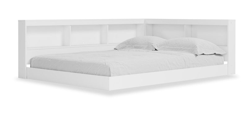 Ridge Full Bookcase Bed - White