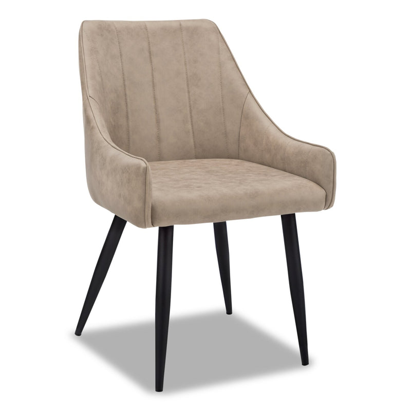 Eliot Dining Chair - Taupe - Contemporary style Dining Chair in Taupe Metal