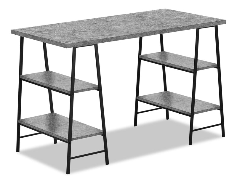 Holcomb Desk - Grey Stone-Look
