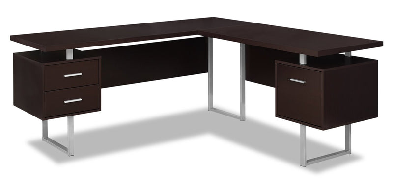 Segundo Reversible L-Shaped Corner Desk - Espresso