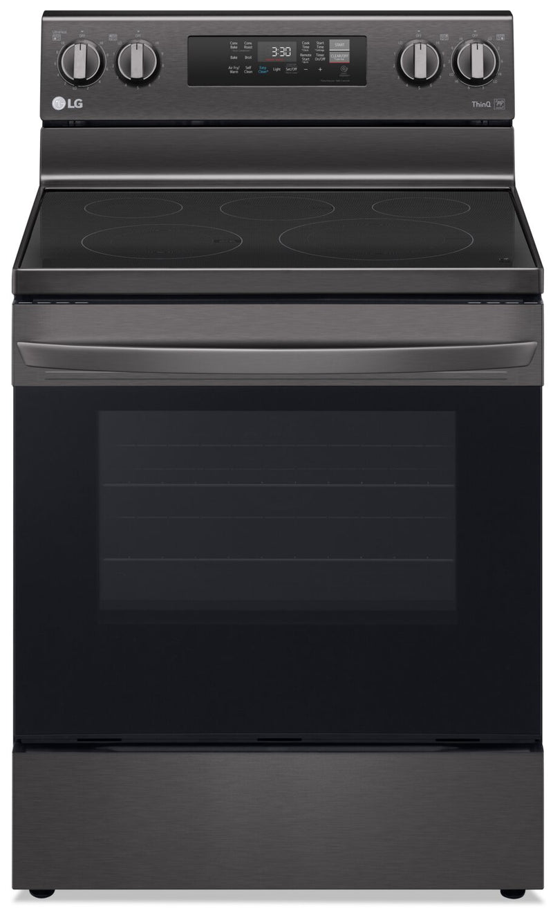 LG 6.3 Cu. Ft. Smart Convection Electric Range with Air Fry - LREL6323D - Electric Range in Black Stainless Steel