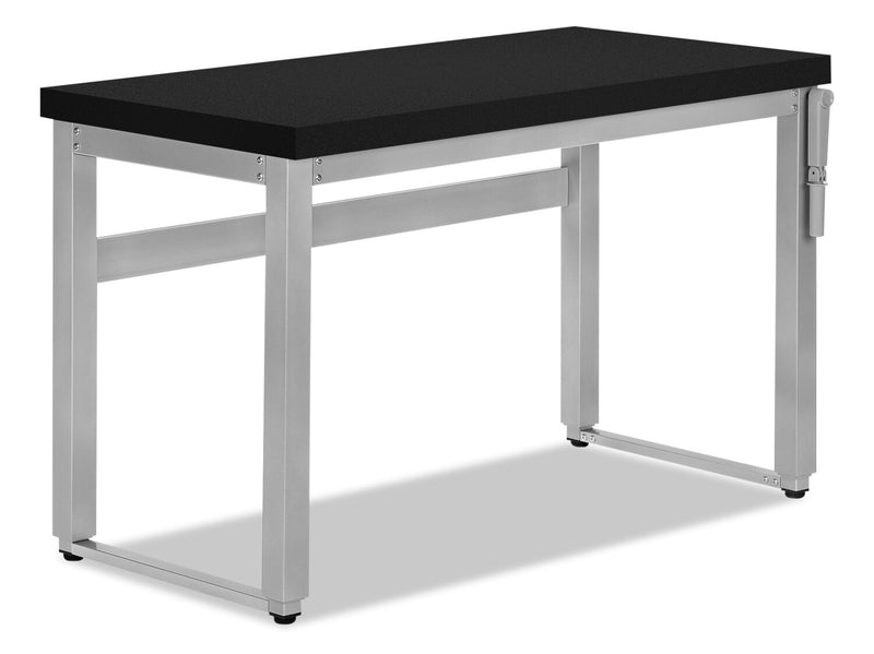 Hayes Height-Adjustable Desk - Black/Silver