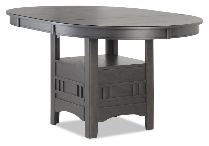 Dena Dining Table - Grey-Brown - Country style Dining Table in Grey-Brown Rubberwood