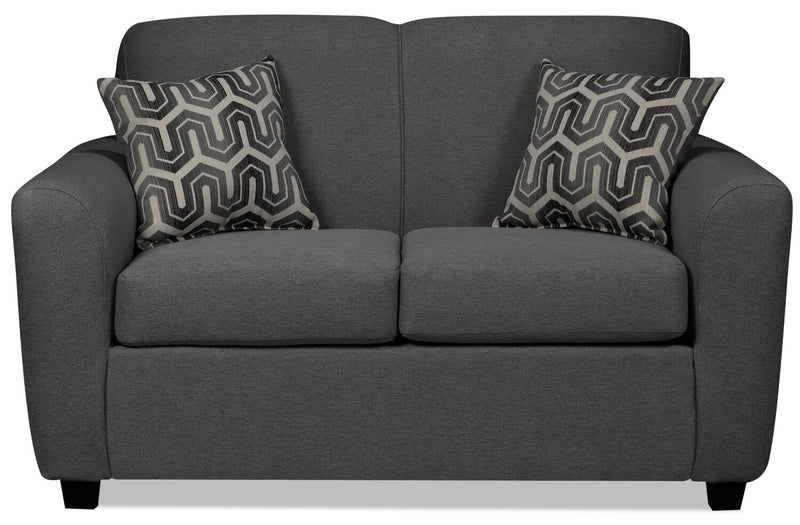 Evolette Fabric Loveseat - Grey