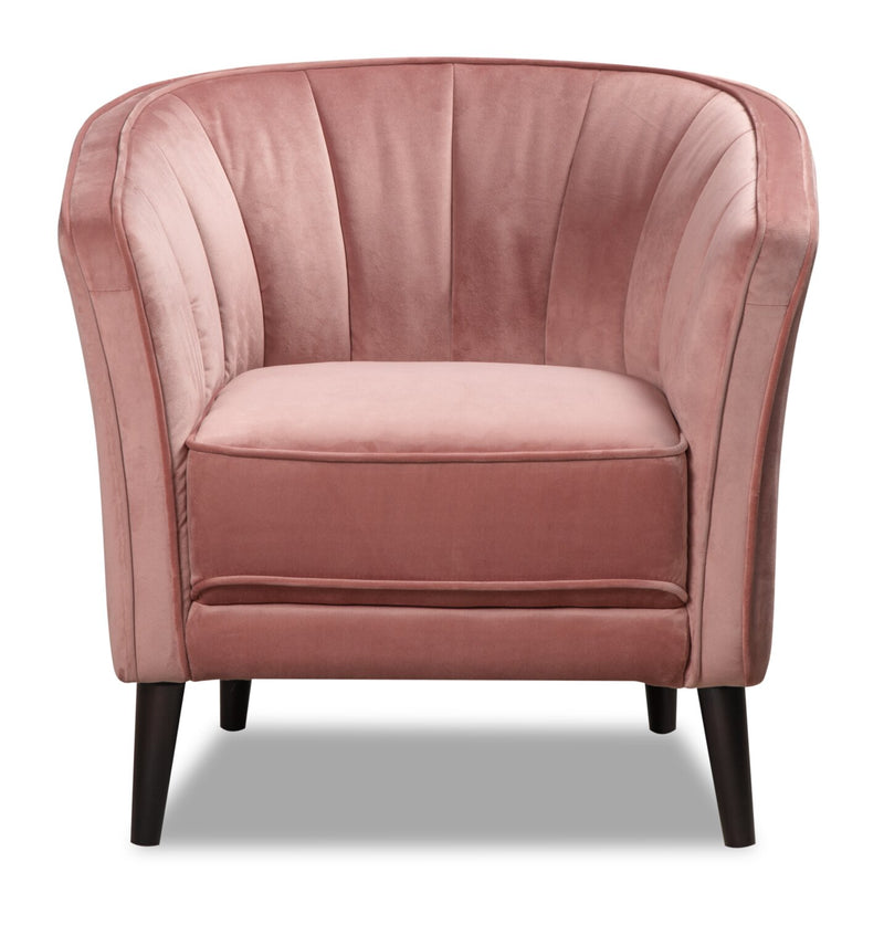 Mocon Velvet Accent Chair - Pink