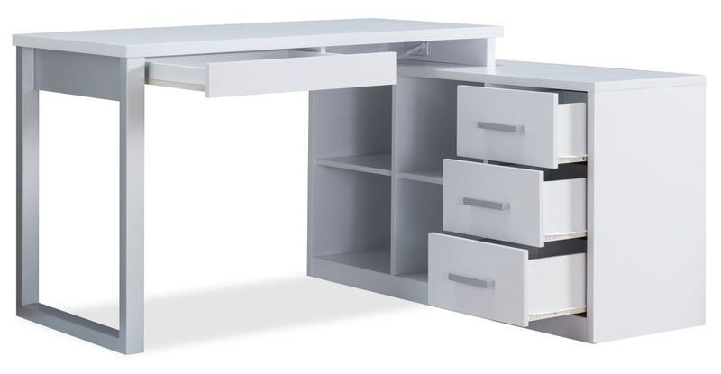 Tempest Reversible Corner Desk - White