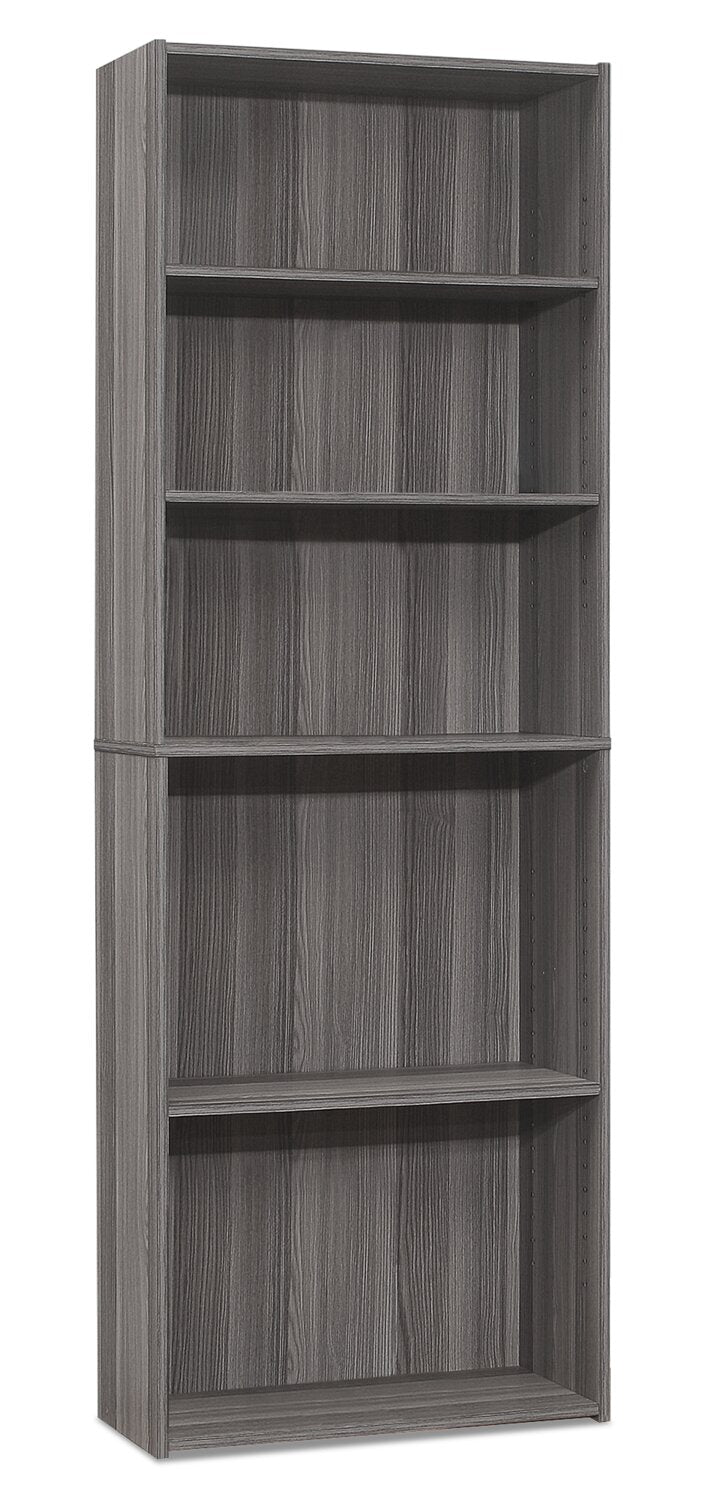Derby 5-Shelf Bookcase - Grey