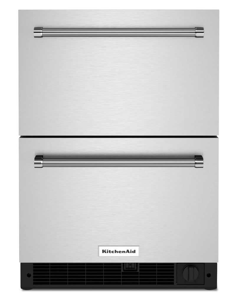 KitchenAid 4.2 Cu. Ft. Under-Counter Refrigerator and Freezer - KUDF204KSB