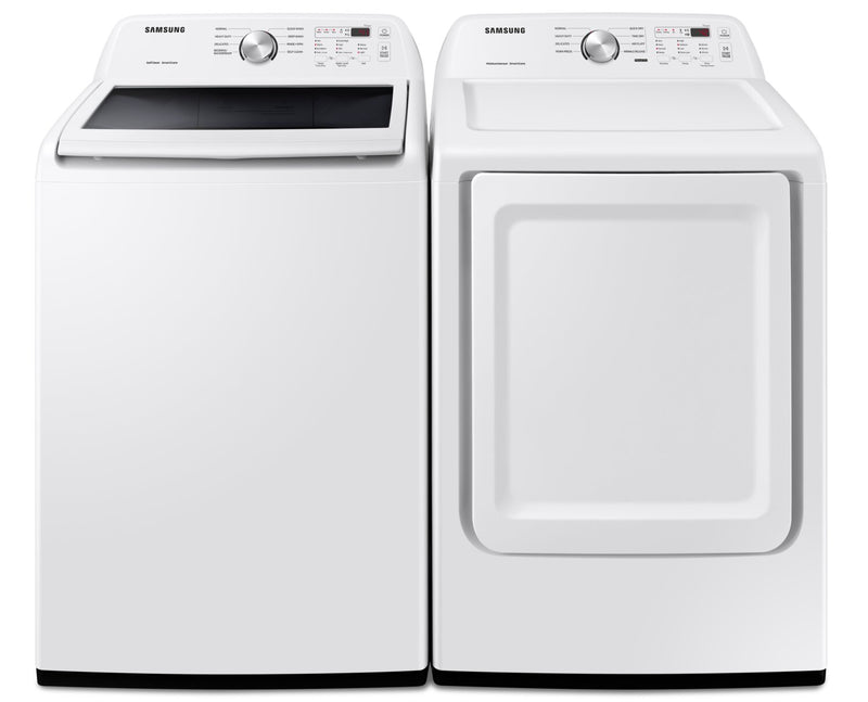 Samsung 5 Cu. Ft. Top-Load Washer and 7.2 Cu. Ft. Electric Dryer - White