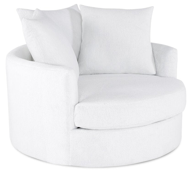 Huggins Chenille Cuddler Chair - Plush Heaven