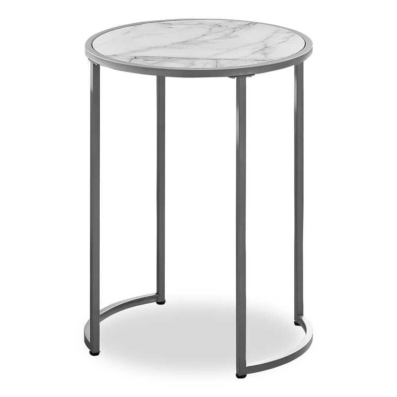 Elinor Chairside Table - White