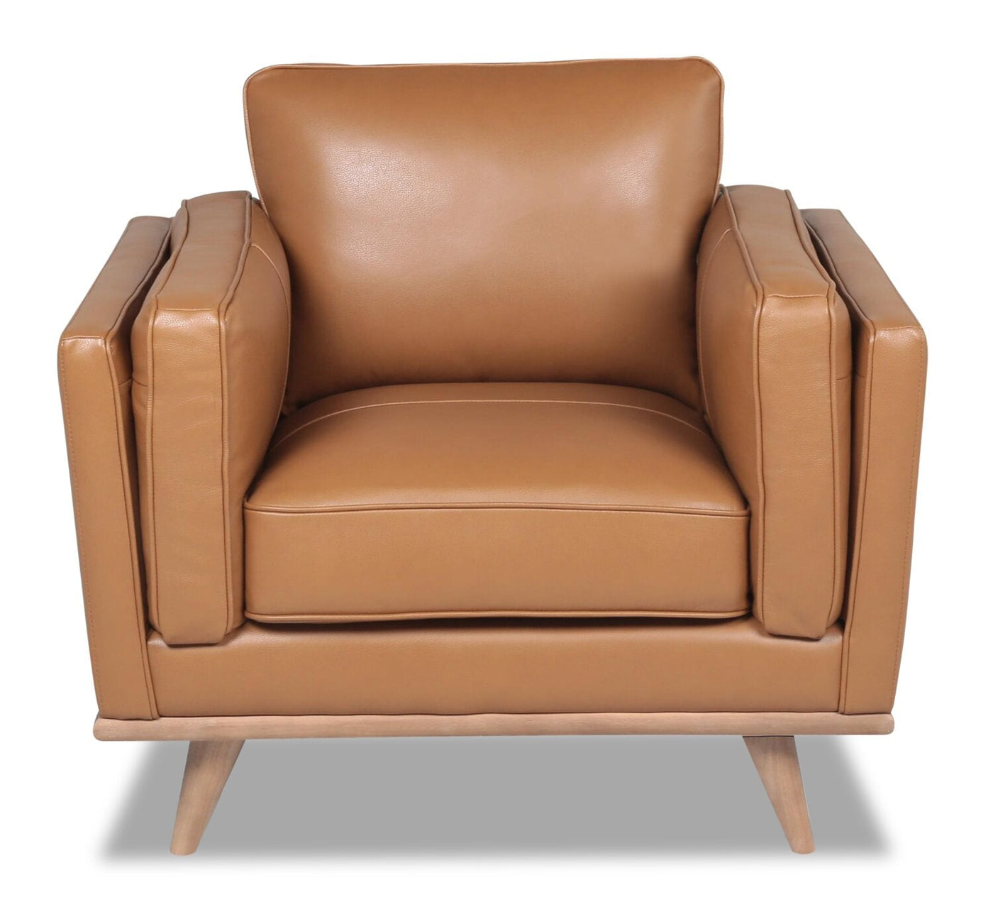 Marlott Top Grain Genuine Leather Chair Caramel Furniture
