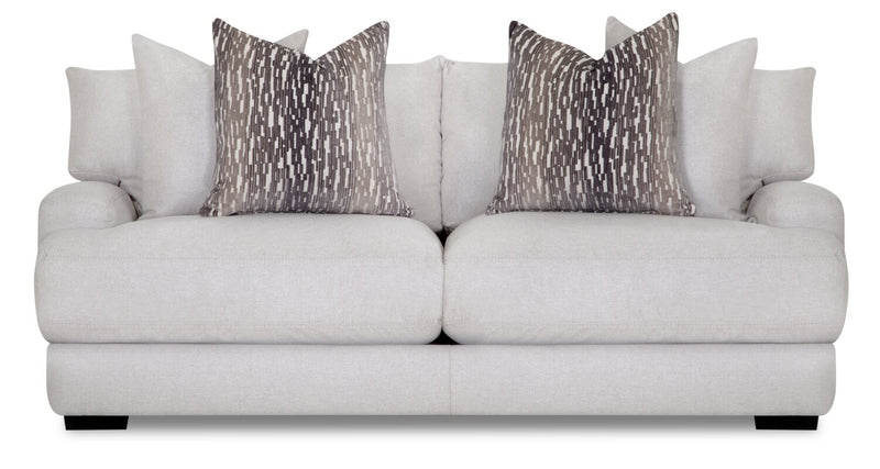 Pallas Linen-Look Fabric Sofa - Grey