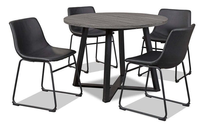 Harlston 5-Piece Dining Package - Black