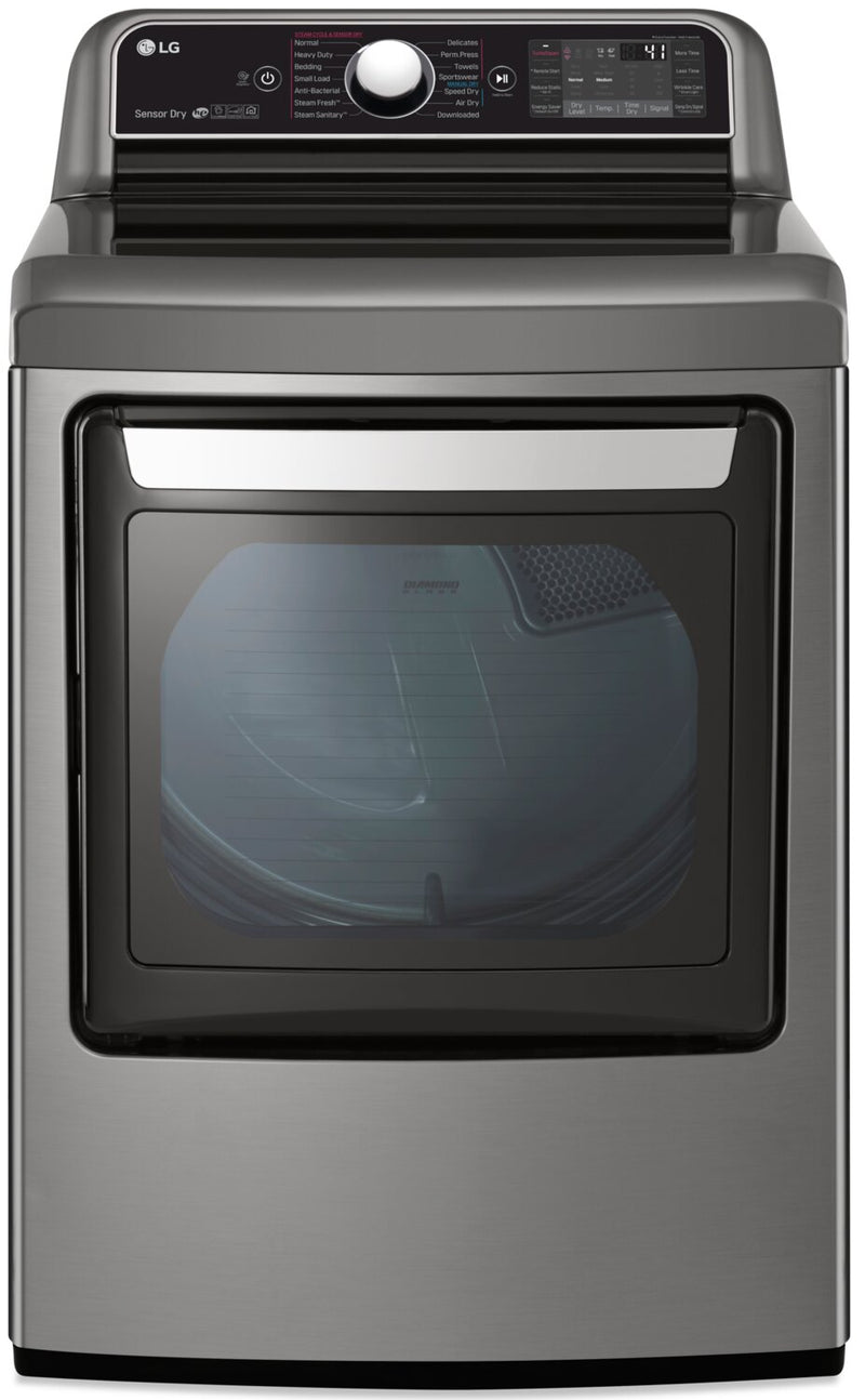 LG 7.3 Cu. Ft. TurboSteam™ Dryer with EasyLoad™ Dual-Opening Door - DLEX7900VE